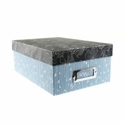 Hobbycraft Navy Wildflower Storage Box 11cm X 20cm X 29cm