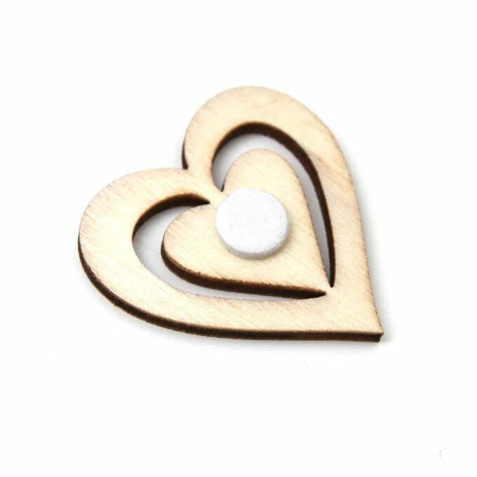 Hobbycraft Heart And Flower Wooden Toppers 6 Pack 2 Hobbycraft Heart And Flower Wooden Toppers 6 Pack - Image 2