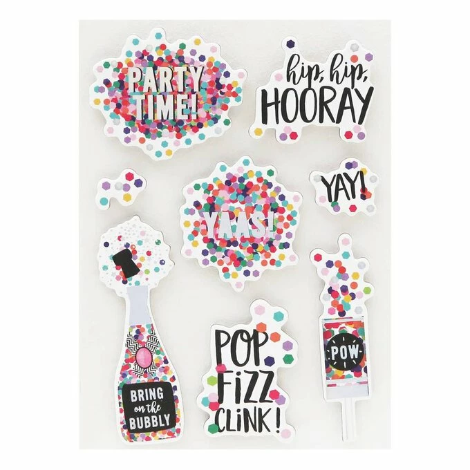 Hobbycraft Party Time Confetti Chipboard Toppers 8 Pack 1 Hobbycraft Party Time Confetti Chipboard Toppers 8 Pack