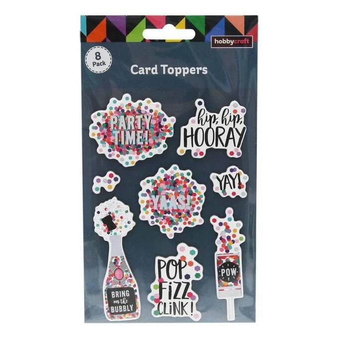 Hobbycraft Party Time Confetti Chipboard Toppers 8 Pack 2 Hobbycraft Party Time Confetti Chipboard Toppers 8 Pack - Image 2