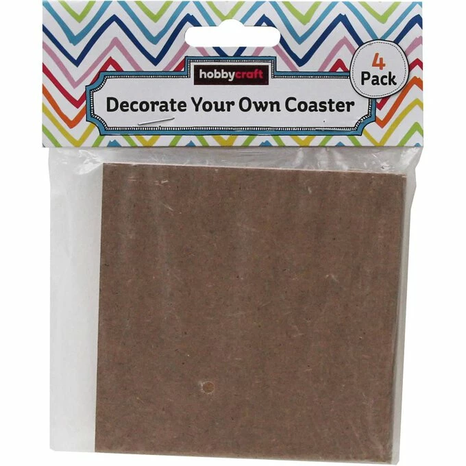 Hobbycraft Decorate Your Own Coaster Set 4 Pack 3 Hobbycraft Decorate Your Own Coaster Set 4 Pack - Image 3