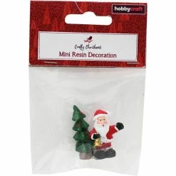 Hobbycraft Resin Santa And Tree Bauble Filler 4cm -Christmas Decorations shop 649796 1000 4 resin santa and tree bauble filler 4cm