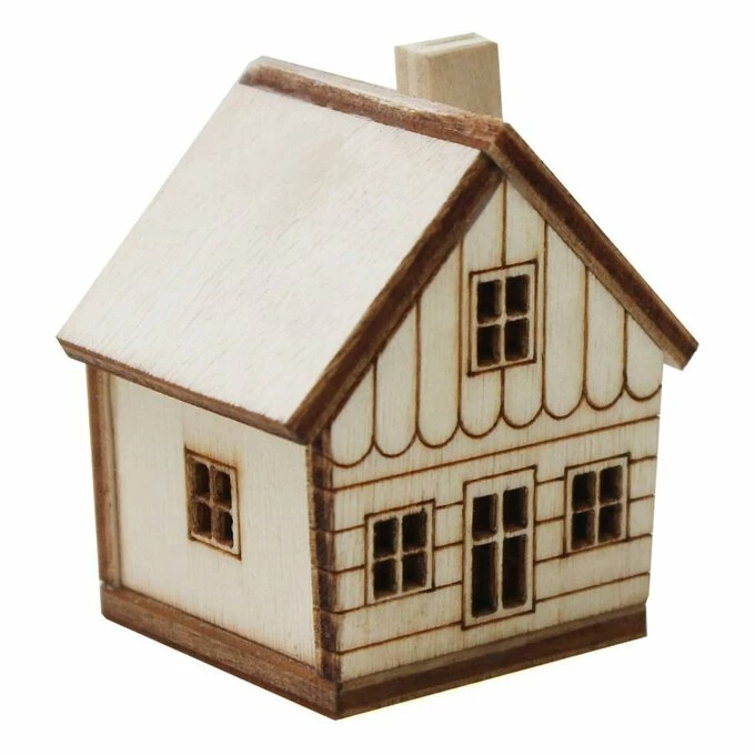 Hobbycraft Wooden Cottage Bauble Filler 4.5cm 1 Hobbycraft Wooden Cottage Bauble Filler 4.5cm