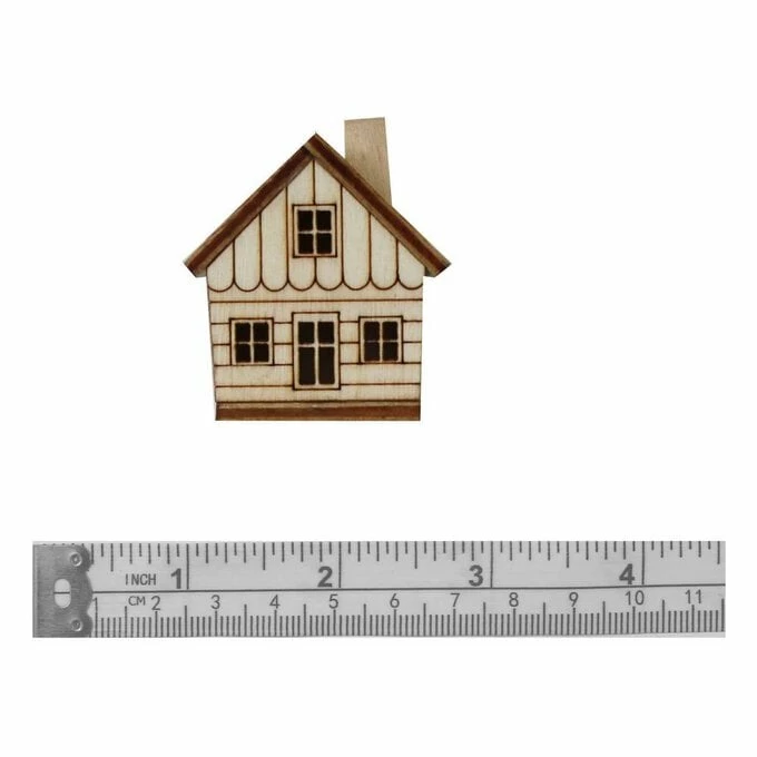 Hobbycraft Wooden Cottage Bauble Filler 4.5cm 2 Hobbycraft Wooden Cottage Bauble Filler 4.5cm - Image 2