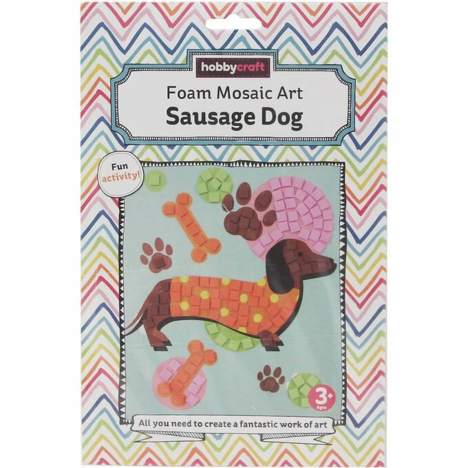 Hobbycraft Foam Mosaic Art Sausage Dog 3 Hobbycraft Foam Mosaic Art Sausage Dog - Image 3