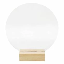 Hobbycraft Clear Round Acrylic Table Sign 18cm