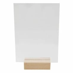 Hobbycraft Clear Rectangle Acrylic Table Sign 20cm