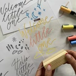 Hobbycraft Clear Rectangle Acrylic Table Sign 20cm -Christmas Decorations shop 650522 1000 4 clear rectangle acrylic table sign 20 cm