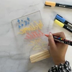 Hobbycraft Clear Rectangle Acrylic Table Sign 20cm -Christmas Decorations shop 650522 1000 5 clear rectangle acrylic table sign 20 cm