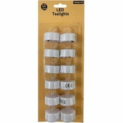 Hobbycraft LED White Tea Lights 12 Pack -Christmas Decorations shop 650538 1000 3 led white tea lights 12 pack
