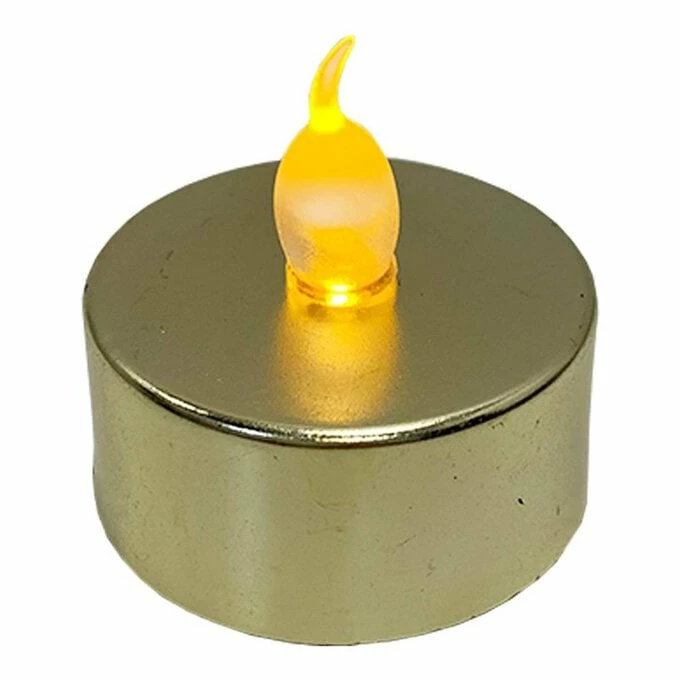 Hobbycraft LED Gold Tea Lights 12 Pack 2 Hobbycraft LED Gold Tea Lights 12 Pack - Image 2