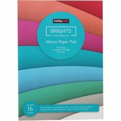 Hobbycraft Bright Vellum Paper Pad A4 16 Sheets -Christmas Decorations shop 650588 1001 3 bright vellum paper pad a4 16 sheets