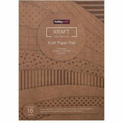 Hobbycraft Kraft Paper Pad A4 18 Sheets -Christmas Decorations shop 650589 1000 3 kraft paper pad a4 18 sheets