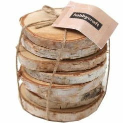 Hobbycraft Natural Wooden Slices 8cm 8 Pack -Christmas Decorations shop 650646 1000 3 natural wooden slices8cm 8 pack