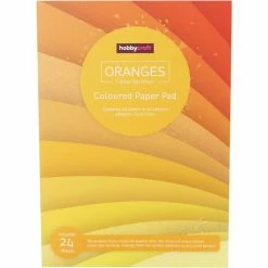 Hobbycraft Orange Coloured Paper Pad A4 24 Pack -Christmas Decorations shop 650960 1001 3 orange coloured paper pad a4 24 pack