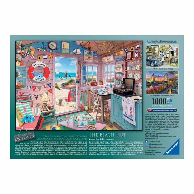 Ravensburger The Beach Hut Jigsaw Puzzle 1000 Pieces 3 Ravensburger The Beach Hut Jigsaw Puzzle 1000 Pieces - Image 3