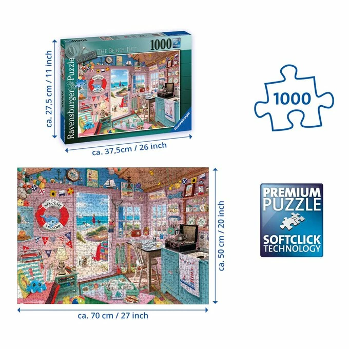 Ravensburger The Beach Hut Jigsaw Puzzle 1000 Pieces 4 Ravensburger The Beach Hut Jigsaw Puzzle 1000 Pieces - Image 4
