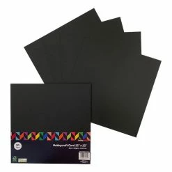 Hobbycraft Black Card 12 X 12 Inches 20 Pack