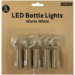 Hobbycraft LED Bottle Lights 5 Pack -Christmas Decorations shop 652104 1000 3 led bottle lights 5 pack