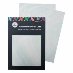Hobbycraft Pale Mint Watercolour Foil Card A4 16 Sheets
