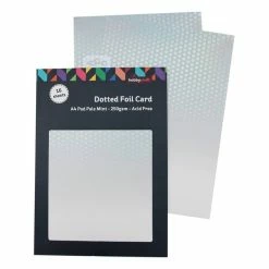 Hobbycraft Pale Mint Dotted Foil Card A4 16 Sheets