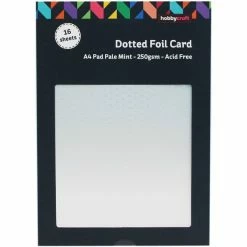 Hobbycraft Pale Mint Dotted Foil Card A4 16 Sheets -Christmas Decorations shop 652610 1000 3 pale mint dotted foil card a4 16 sheets
