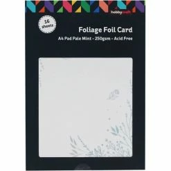 Hobbycraft Pale Mint Foliage Foil Card A4 16 Sheets 5 Hobbycraft Pale Mint Foliage Foil Card A4 16 Sheets -Christmas Decorations shop 652611 1000 3 pale mint foliage foil card a4 16 sheets