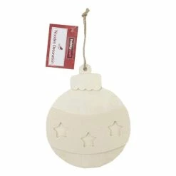 Hobbycraft Wooden Bauble Hanging Decoration 14cm