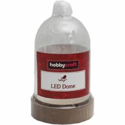 Hobbycraft LED Glass Dome 14cm -Christmas Decorations shop 653562 1000 6 led glass dome 14cm