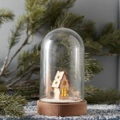 Hobbycraft LED Glass Dome 18.5cm -Christmas Decorations shop 653563 1000 4 led glass dome 18 5cm