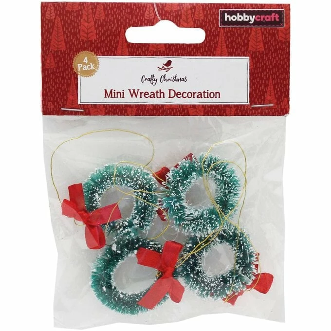 Hobbycraft Mini Wreath Decorations 4 Pack 3 Hobbycraft Mini Wreath Decorations 4 Pack - Image 3