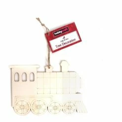 Hobbycraft Wooden Train Tree Decoration 17cm