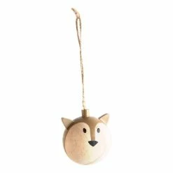 Hobbycraft Reindeer Hanging Wooden Bauble 6cm