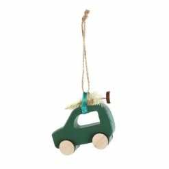 Hobbycraft Green Car Tree Decoration 8cm