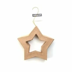 Hobbycraft Mache Cut-Out Star Hanging Decoration 12.5cm
