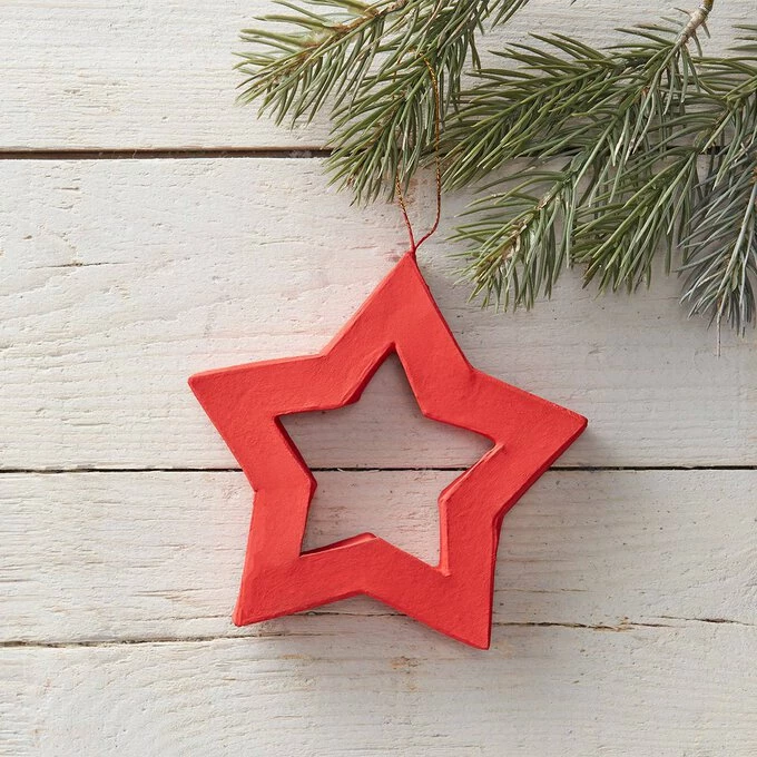 Hobbycraft Mache Cut-Out Star Hanging Decoration 12.5cm 3 Hobbycraft Mache Cut-Out Star Hanging Decoration 12.5cm - Image 3