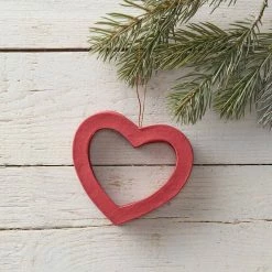 Hobbycraft Mache Cut-Out Heart Hanging Decoration 10cm -Christmas Decorations shop 653945 1000 3 mache cut out heart hanging decoration 10cm