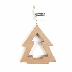 Hobbycraft Mache Cut-Out Tree Hanging Decoration 10cm