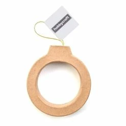 Hobbycraft Mache Cut-Out Bauble Hanging Decoration 10.5cm