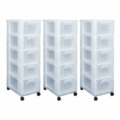 Really Useful Products Really Useful Storage Tower 5 X 12 Litres 3 Pack Bundle