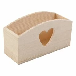 Hobbycraft Heart Wooden Pen Holder 15cm X 6cm X 8cm