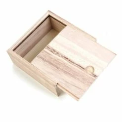 Hobbycraft Wooden Box With Sliding Lid 12cm