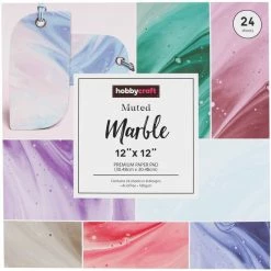 Hobbycraft Muted Marble 12 X 12 Inches Paper Pad 24 Sheets -Christmas Decorations shop 657030 1002 3 muted marble 12x12 inches paper pad 24 sheets
