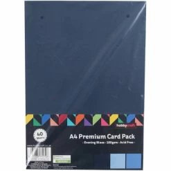 Hobbycraft Evening Blues Premium Card A4 40 Pack -Christmas Decorations shop 657086 1008 3 evening blues premium card a4 40 pack