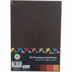 Hobbycraft Autumn Tones Premium Card A4 40 Pack 5 Hobbycraft Autumn Tones Premium Card A4 40 Pack -Christmas Decorations shop 657086 1010 3 autumn tones premium card a4 40 pack