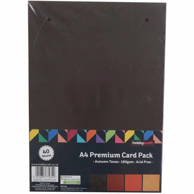Hobbycraft Autumn Tones Premium Card A4 40 Pack 3 Hobbycraft Autumn Tones Premium Card A4 40 Pack - Image 3
