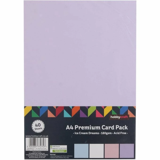 Hobbycraft Ice Cream Dreams Premium Card A4 40 Pack 3 Hobbycraft Ice Cream Dreams Premium Card A4 40 Pack - Image 3