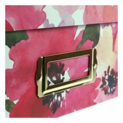 Hobbycraft Floral Leaves Storage Box 11cm X 20cm X 29cm -Christmas Decorations shop 658647 1000 4 Photo box floral