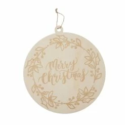 Hobbycraft Hanging Merry Christmas Wooden Decoration 30cm