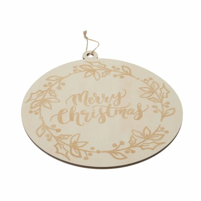 Hobbycraft Hanging Merry Christmas Wooden Decoration 30cm 3 Hobbycraft Hanging Merry Christmas Wooden Decoration 30cm - Image 3